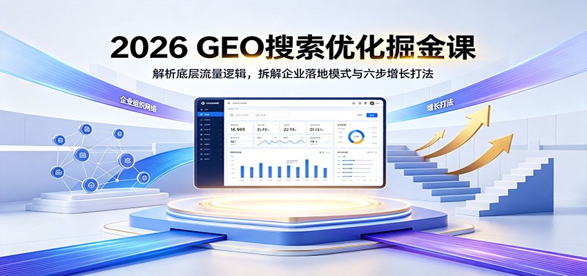 2026 GEO搜索优化掘金课：解析底层流量逻辑，拆解企业落地模式与六步增长打法-知享资源网