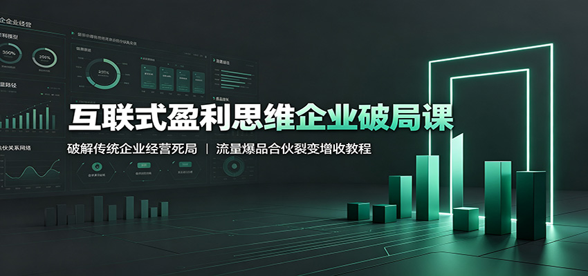 互联式盈利思维企业破局课：破解传统企业经营死局，流量爆品合伙裂变增收教程-知享资源网