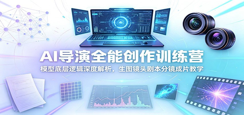 AI导演全能创作训练营：模型底层逻辑深度解析，生图镜头剧本分镜成片教学-知享资源网