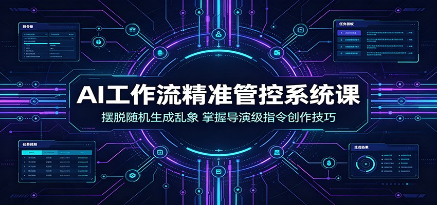 AI工作流精准管控系统课：摆脱随机生成乱象，掌握导演级指令创作技巧-知享资源网