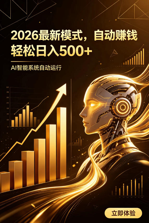 AI智能广告,自动賺钱新模式,轻松日入500+,主业副业都可做,适合任何人群【揭秘】-知享资源网