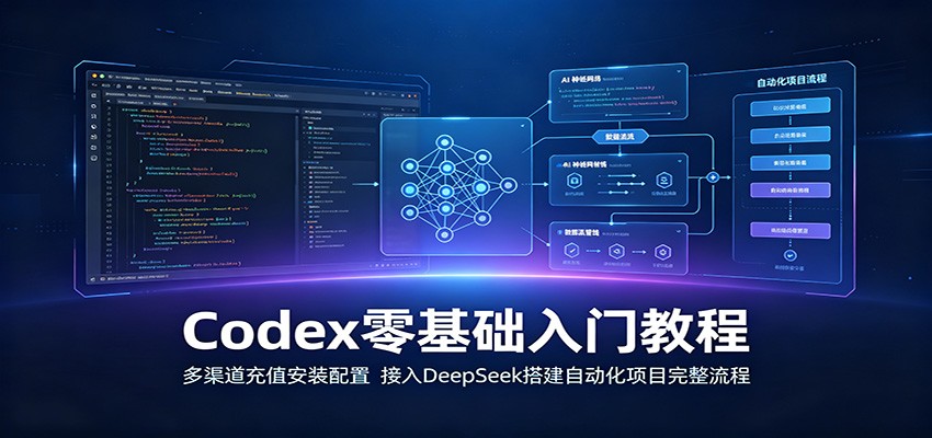 Codex零基础入门教程：多渠道充值安装配置，接入DeepSeek搭建自动化项目完整流程-知享资源网
