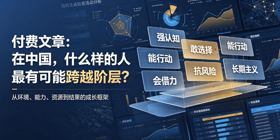 付费文章：在中国，什么样的人最有可能跨越阶层？-知享资源网