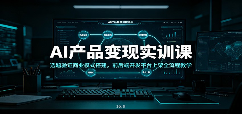 AI产品变现实训课：选题验证商业模式搭建，前后端开发平台上架全流程教学-知享资源网