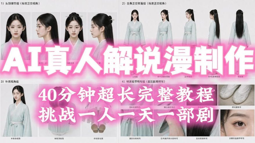2026年AI真人解说漫剧自动批量化制作教程，40分钟超长完整，自动批量化制作，挑战一人一天一部剧！-知享资源网