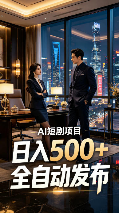 快手AI短剧自动发布，矩阵批量运营变现，轻资产副业项目，日入500+【揭秘】-知享资源网