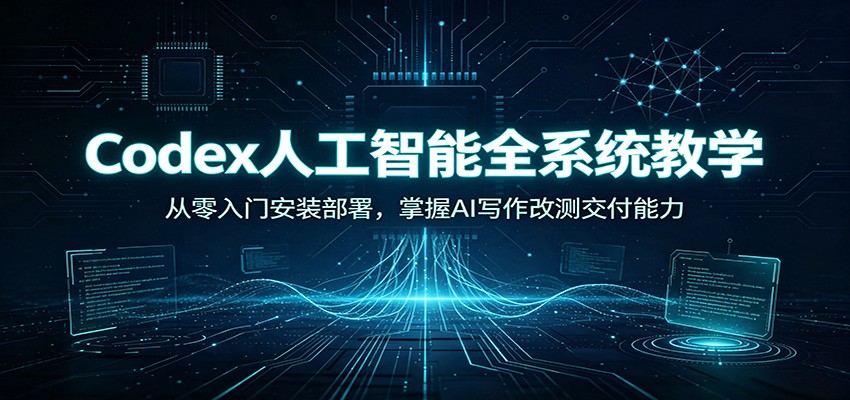 Codex人工智能全系统教学：从零入门安装部署，掌握AI写作改测交付能力-知享资源网
