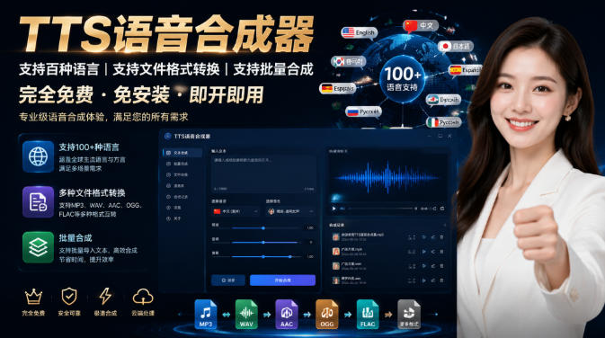 最新TTS配音，支持批量，支持文件格式转换，功能超多-知享资源网