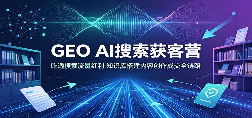 GEO AI搜索获客营：吃透搜索流量红利，知识库搭建内容创作成交全链路-知享资源网