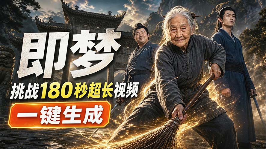 （20112期）即梦挑战180秒超长视频！一键生成3分钟电影？完整制作流程详细分享！-知享资源网