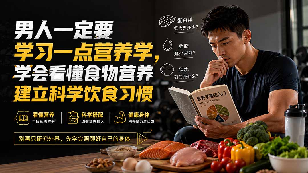 （20055期）付费文章：男人一定要学习一点营养学，学会看懂食物营养建立科学饮食习惯-知享资源网