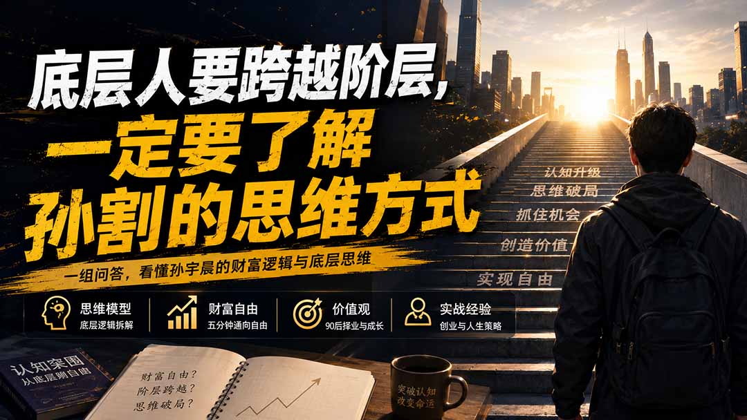 （20040期）付费文章：底层人要跨越阶层，一定要了解孙割的思维方式-知享资源网