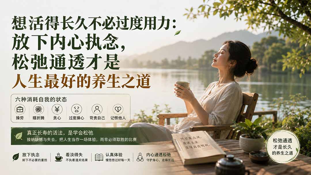 （20007期）付费文章：想活得长久不必过度用力：放下内心执念，松弛通透才是人生最好的养生之道-知享资源网