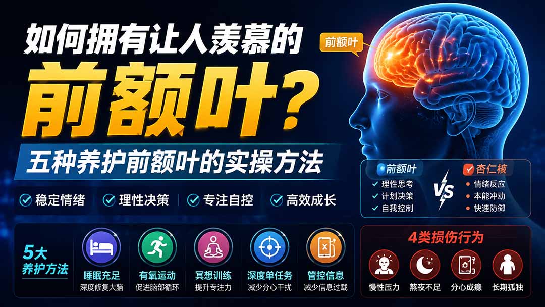 （19805期）付费文章：如何拥有让人羡慕的前额叶？五种养护前额叶的实操方法-知享资源网