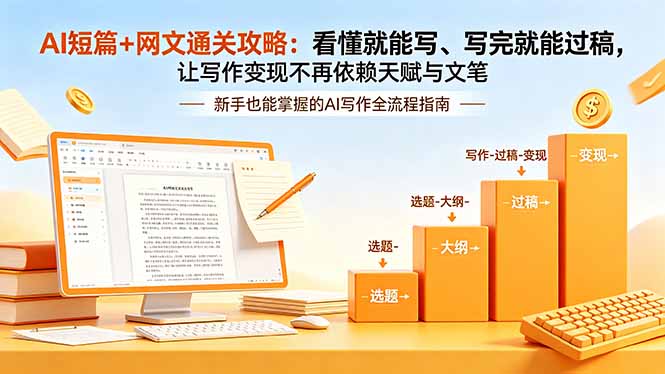 （19655期）AI短篇+网文通关攻略-更新：看懂就能写、写完就能过稿，让写作变现不再依赖天赋与文笔-知享资源网