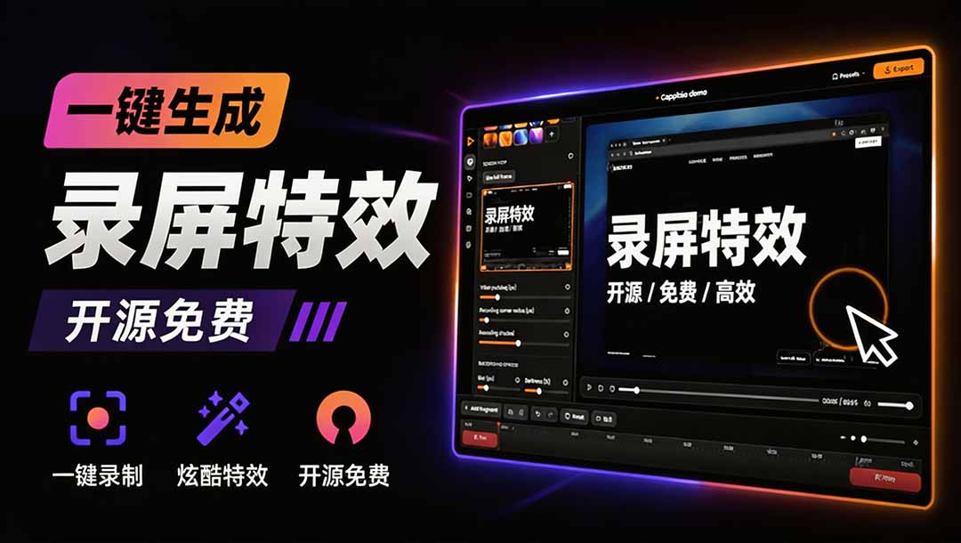 （19893期）Windows录屏神器来了！一键添加自动缩放、光标润色与画面美化效果，轻松省下笔录屏软件费用 Capptivo-知享资源网