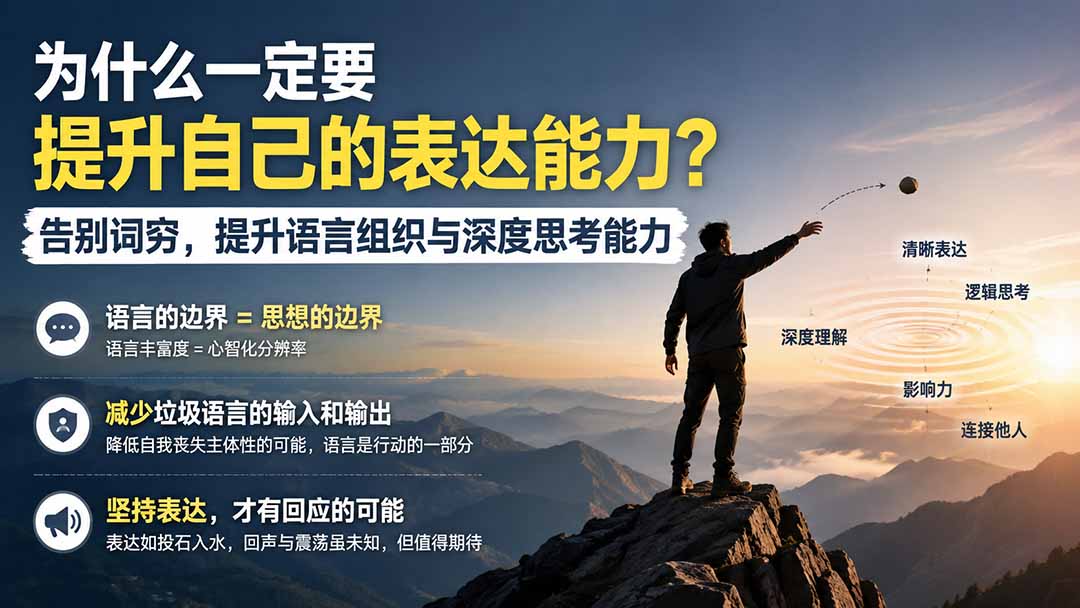 （20070期）付费文章：为什么一定要提升自己的表达能力？告别词穷，提升语言组织与深度思考能力-知享资源网