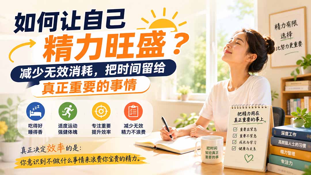（20071期）付费文章：如何让自己精力旺盛？减少无效消耗，把时间留给真正重要的事情-知享资源网