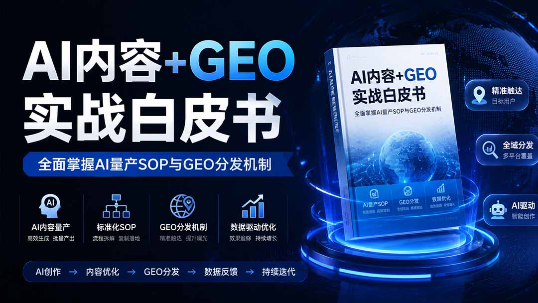 （19729期）AI内容+GEO实战白皮书。全面掌握AI量产SOP与GEO分发机制-知享资源网