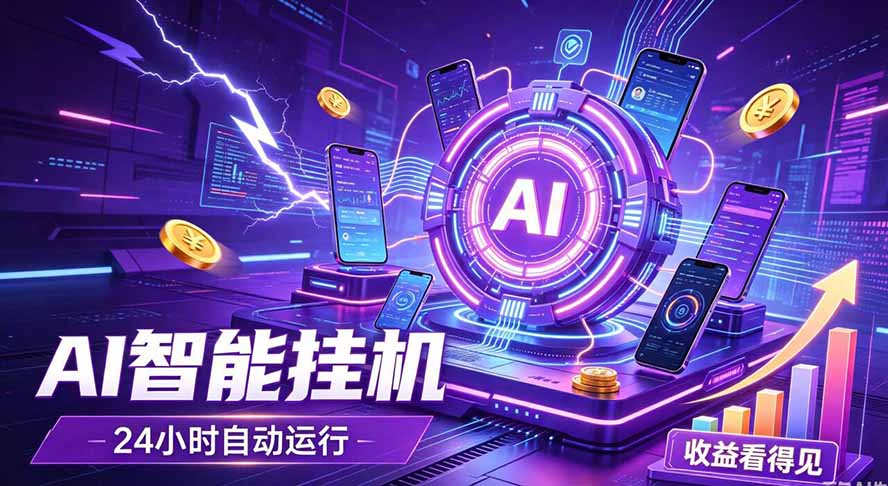 （19755期）AI智能广告挂机，躺赚新模式 设备托管运行，解放双手持续变现-知享资源网