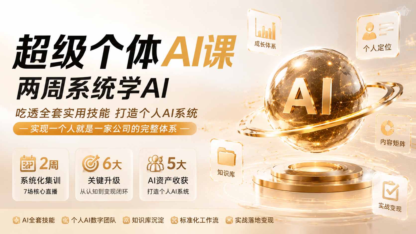 （20034期）超级个体AI课 两周系统学AI；吃透全套实用技能打造个人AI系统，实现一个人就是一家公司的完整体系(更新0823)-知享资源网