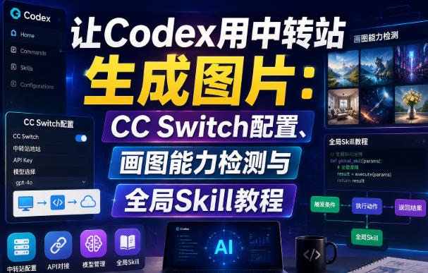 让Codex用中转站生成图片：CC Switch配置、画图能力检测与全局Skill教程-知享资源网