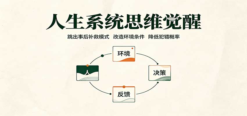 人生系统思维觉醒：跳出事后补救模式，改造环境条件，降低犯错概率-知享资源网