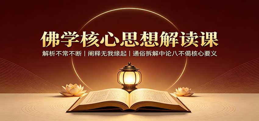 佛学核心思想解读课：解析不常不断，阐释无我缘起，通俗拆解中论八不偈核心要义-知享资源网