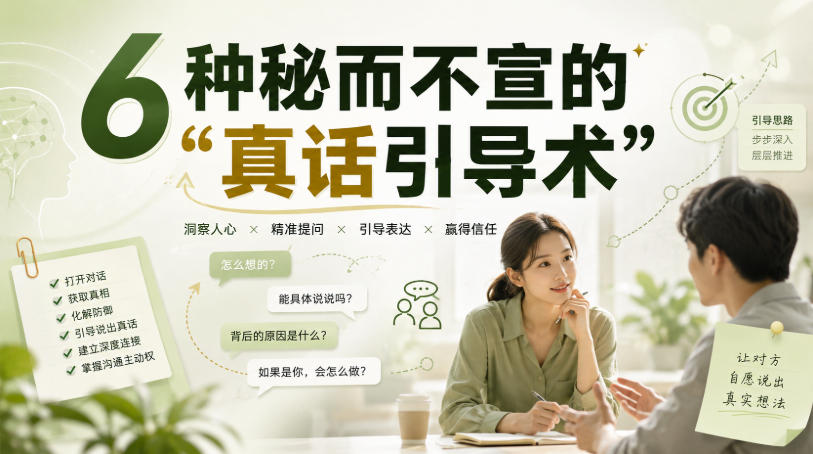 付费文章：6种秘而不宣的“真话引导术”-知享资源网