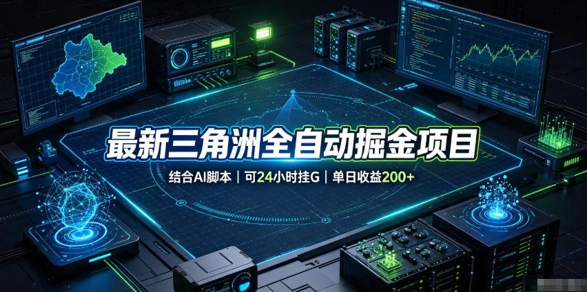 最新三角洲全自动掘金项目，结合AI脚本，可24小时挂G，单日收益200+【揭秘】-知享资源网