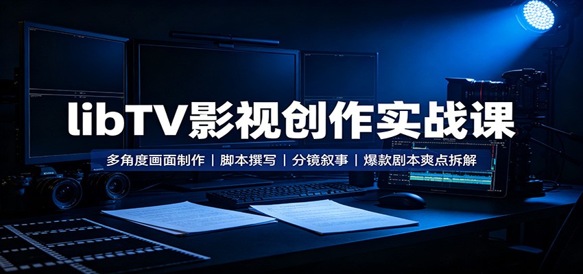 libTV影视创作实战课：多角度画面制作，脚本撰写，分镜叙事，爆款剧本爽点拆解-知享资源网