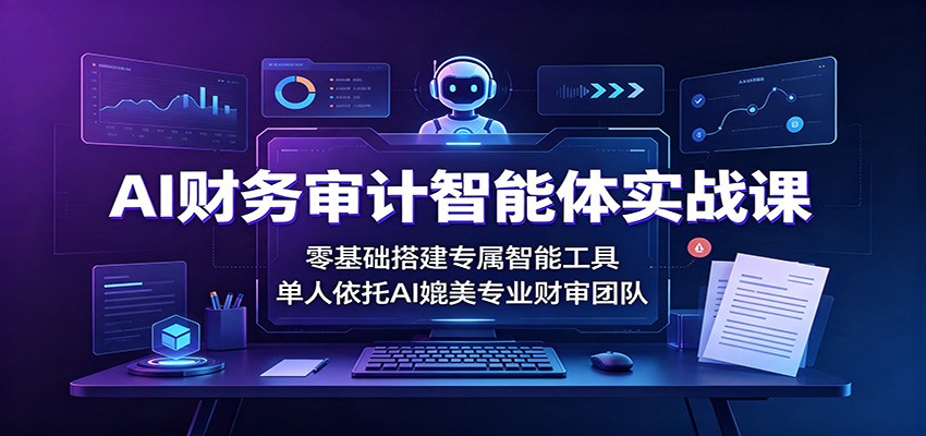 AI财务审计智能体实战课：零基础搭建专属智能工具，单人依托AI媲美专业财审团队-知享资源网