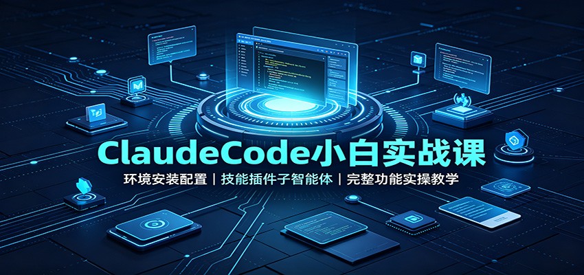 ClaudeCode小白实战课：环境安装配置，技能插件子智能体，完整功能实操教学-知享资源网