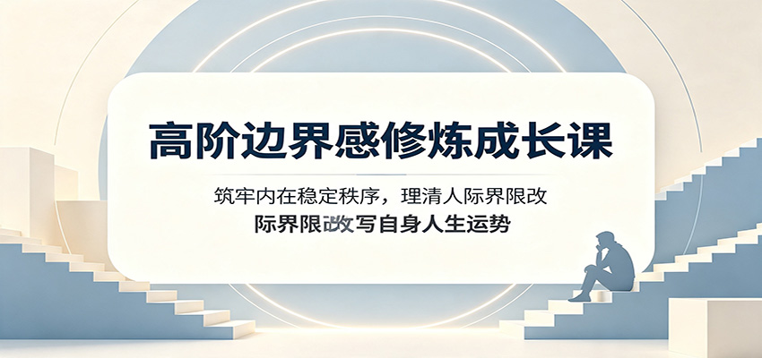 高阶边界感修炼成长课：筑牢内在稳定秩序，理清人际界限改写自身人生运势-知享资源网