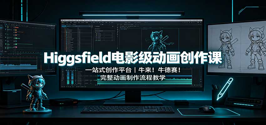 Higgsfield电影级动画创作课：一站式创作平台，牛来！牛德赛！完整动画制作流程教学-知享资源网