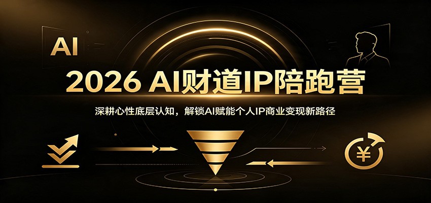 2026 AI财道IP陪跑营：深耕心性底层认知，解锁AI赋能个人IP商业变现新路径-知享资源网