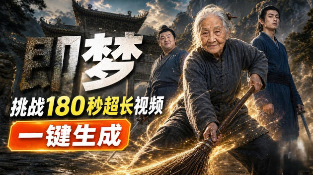 即梦挑战180秒超长视频！一键生成3分钟电影？完整制作流程详细分享！-知享资源网