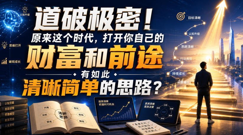 公众号灏泽异谈付费文：道破极密！原来这个时代，打开你自己的财富和前途，有如此清晰简单的思路？！-知享资源网