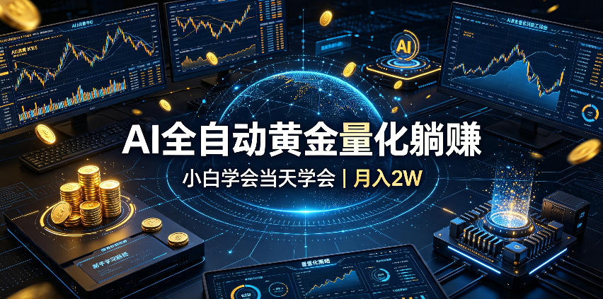 AI全自动黄金量化躺賺：小白学会当天学会，月入2W！【揭秘】-知享资源网