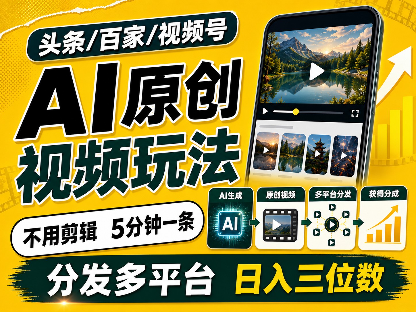 2026头条百家号升级玩法 5分钟一条原创视频 发多平台赚收-知享资源网
