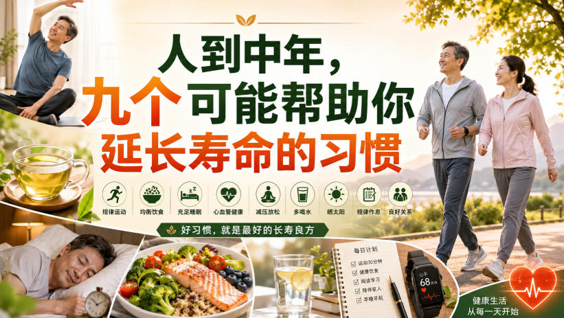 付费文章：人到中年，九个可能帮助你延长寿命的习惯-知享资源网