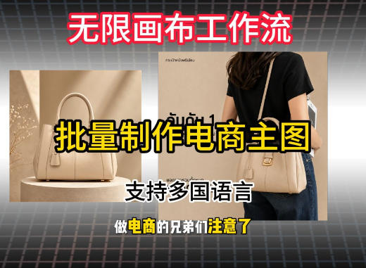 无限画布工作流搭建教程，一键电商主图批量制作，批量下载，支持多国语言-知享资源网