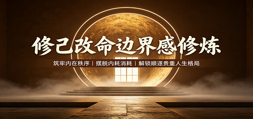 修己改命边界感修炼：筑牢内在秩序，摆脱内耗消耗，解锁顺遂贵重人生格局-知享资源网