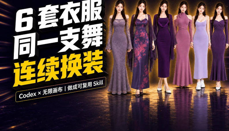 同一支舞，6套衣服按顺序切换：我把服装换装视频做成了一个Skill-知享资源网