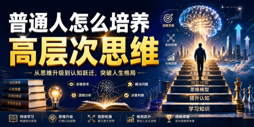 公众号付费文章：普通人怎么培养高层次思维-知享资源网