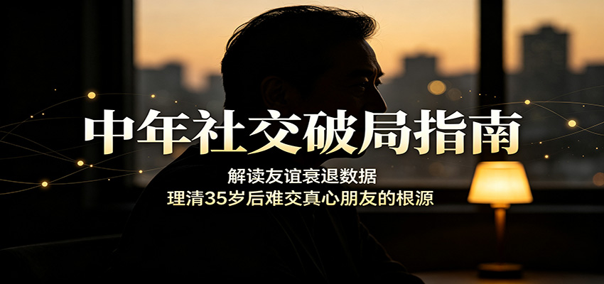 中年社交破局指南：解读友谊衰退数据，理清35岁后难交真心朋友的根源-知享资源网