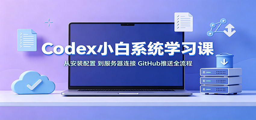 Codex小白系统学习课：小从安装配置，到服务器连接、GitHub推送全流程-知享资源网