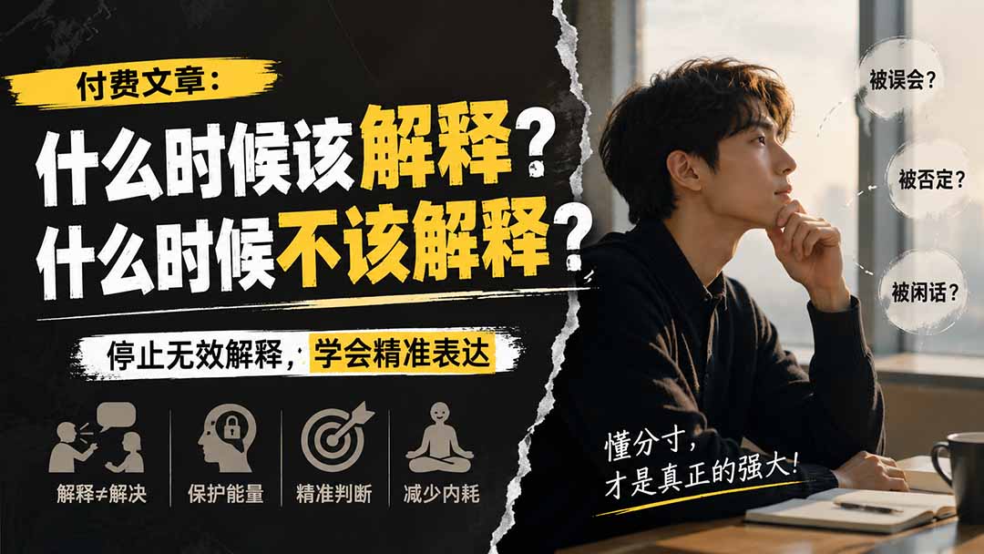 （20223期）付费文章：什么时候该解释？什么时候不该解释？-知享资源网