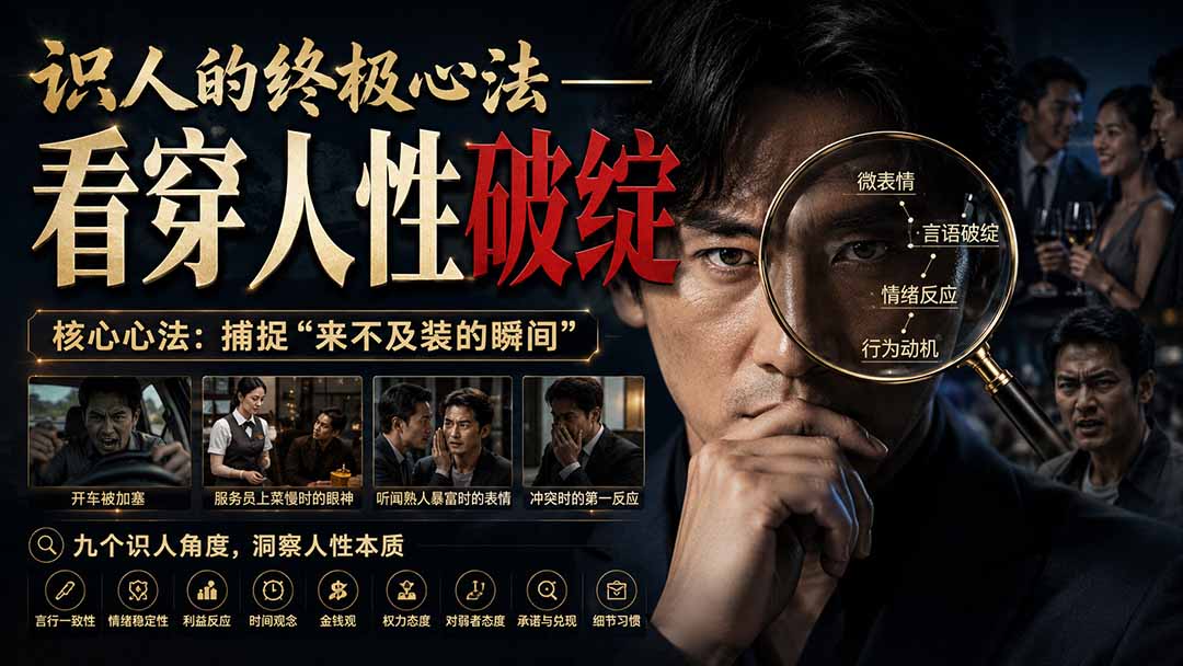 （20300期）付费文章：识人的终极心法——看穿人性破绽-知享资源网