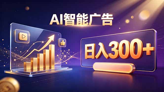 （20233期）不露脸、不直播，AI 智能广告日入 300 + 是怎么做到的？-知享资源网